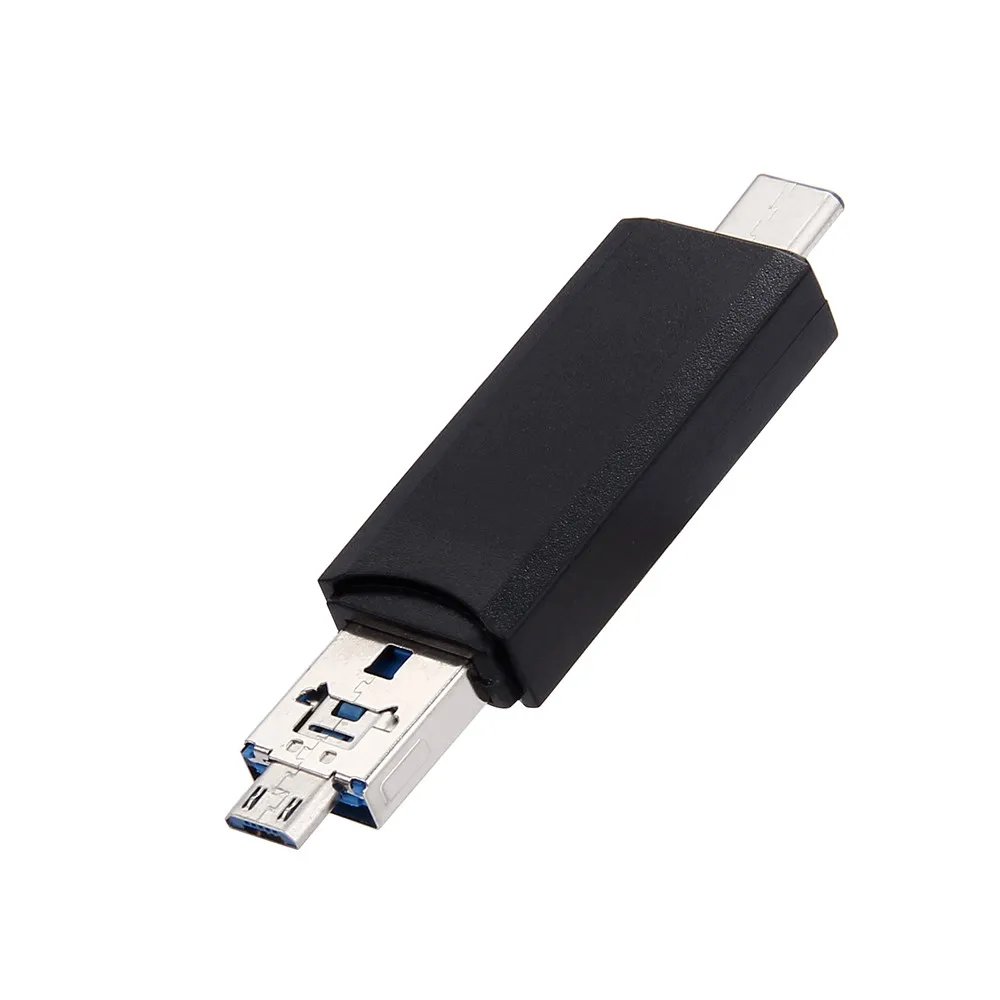 Мини Портативный USB, для карты памяти считыватель типа C к USB 2,0/Micro USB адаптер SD/Micro SD кард-ридер для смартфонов/ПК l921 #2