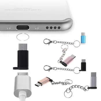 

USB-C USB 3.1 Type C Male To Micro USB Female Adapter With Anti-Lost Key Chain