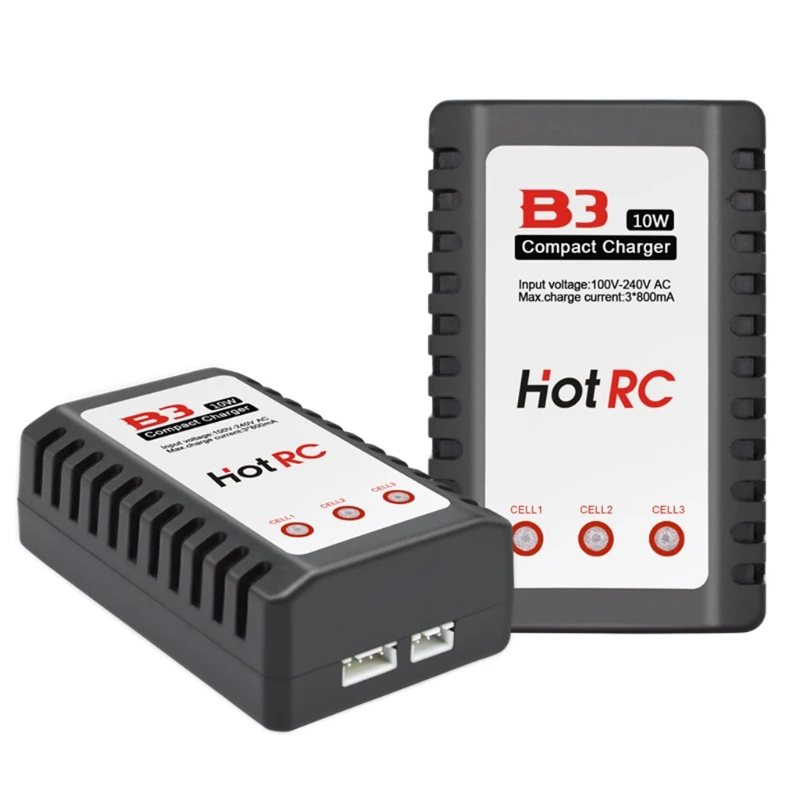 HotRc B3 10W зарядное устройство для 2S 3S ячеек 7 4 V 11 1 RC LiPo батарея US мопс | Игрушки и