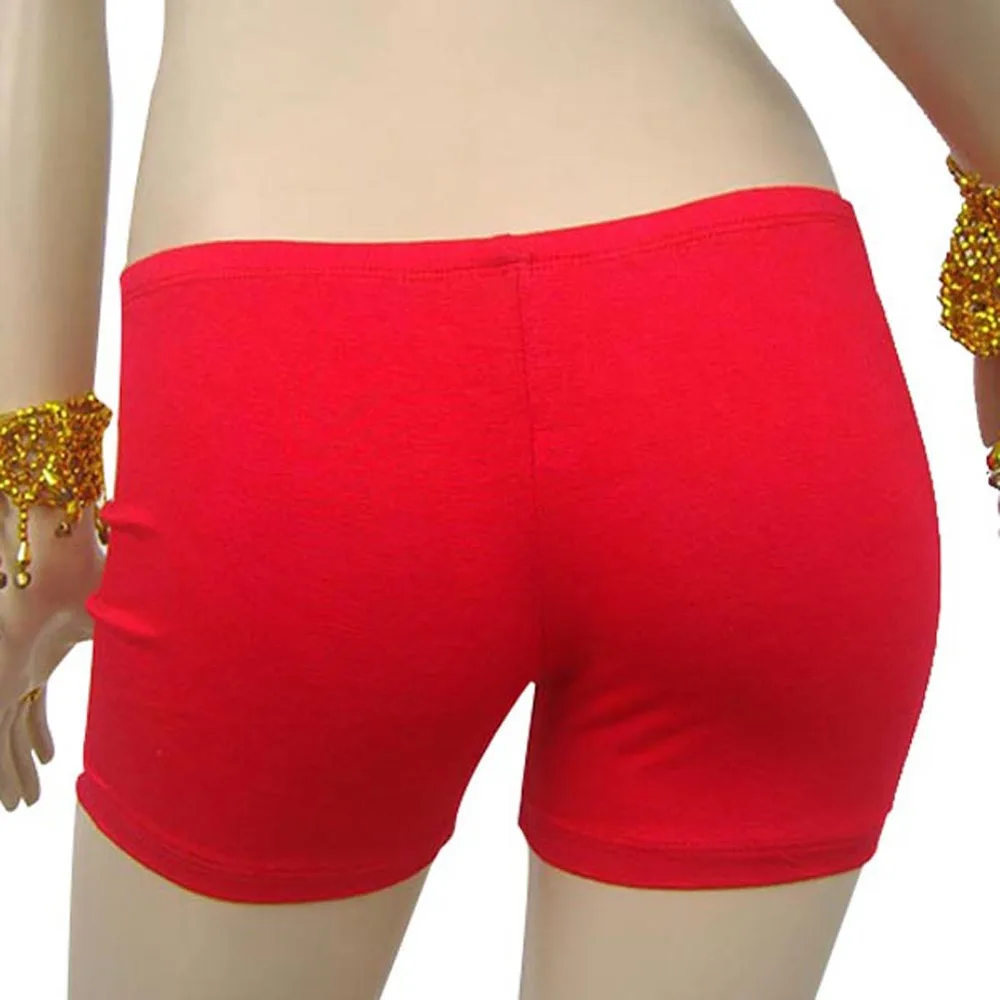 Женские короткие штаны для йоги, Спортивное нижнее белье, женские облегающие леггинсы для танца живота, 14 цветов, шорты - Цвет: Красный