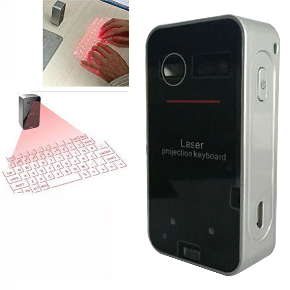 

Keyboard Tablet PC Portable Virtual Bluetooth Mouse Function Projection USB Charging Wireless Easy Operate