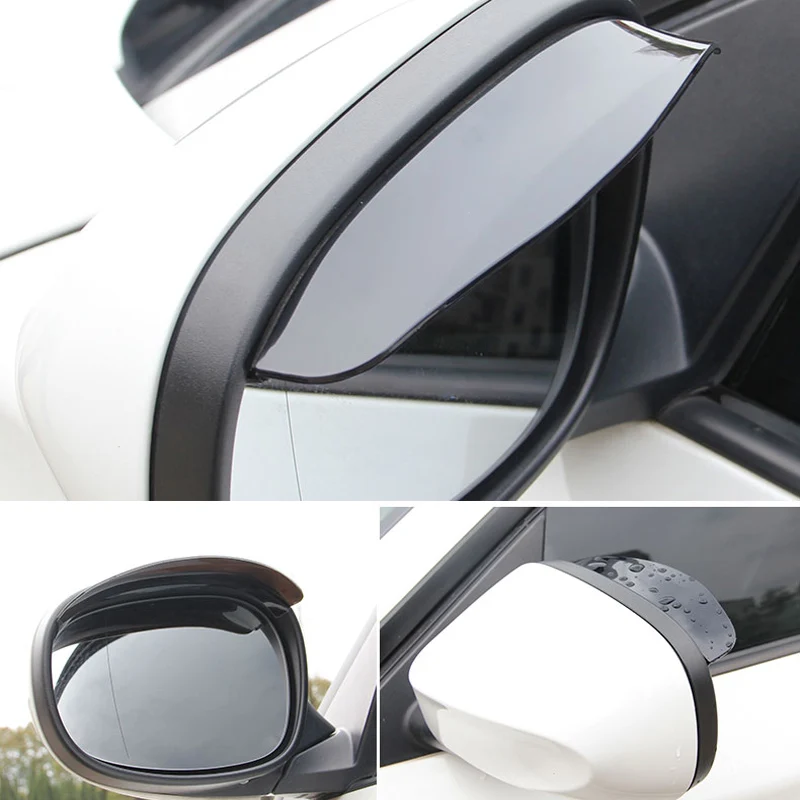 2 шт. ПВХ зеркало заднего вида стикеры дождь брови для Chevrolet Lacetti Seat Ibiza 6L 6J Леон Altea Abarth Fiat Grande ducato