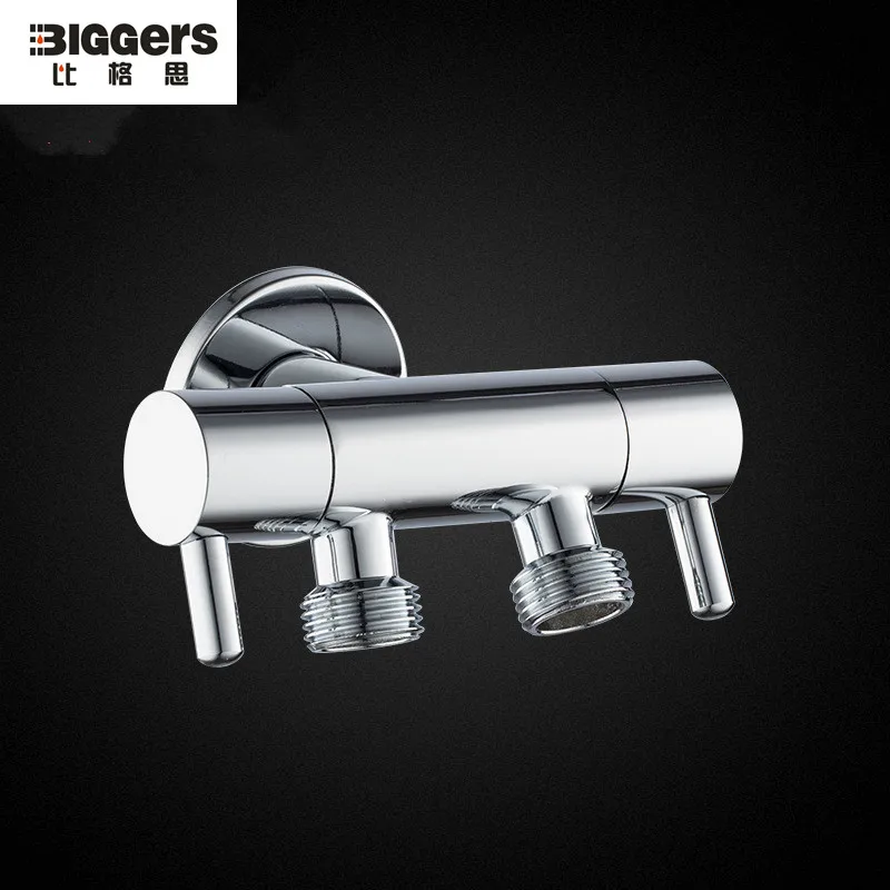 Free shipping chrome finish wall mounted copper bidets faucet 3 holes