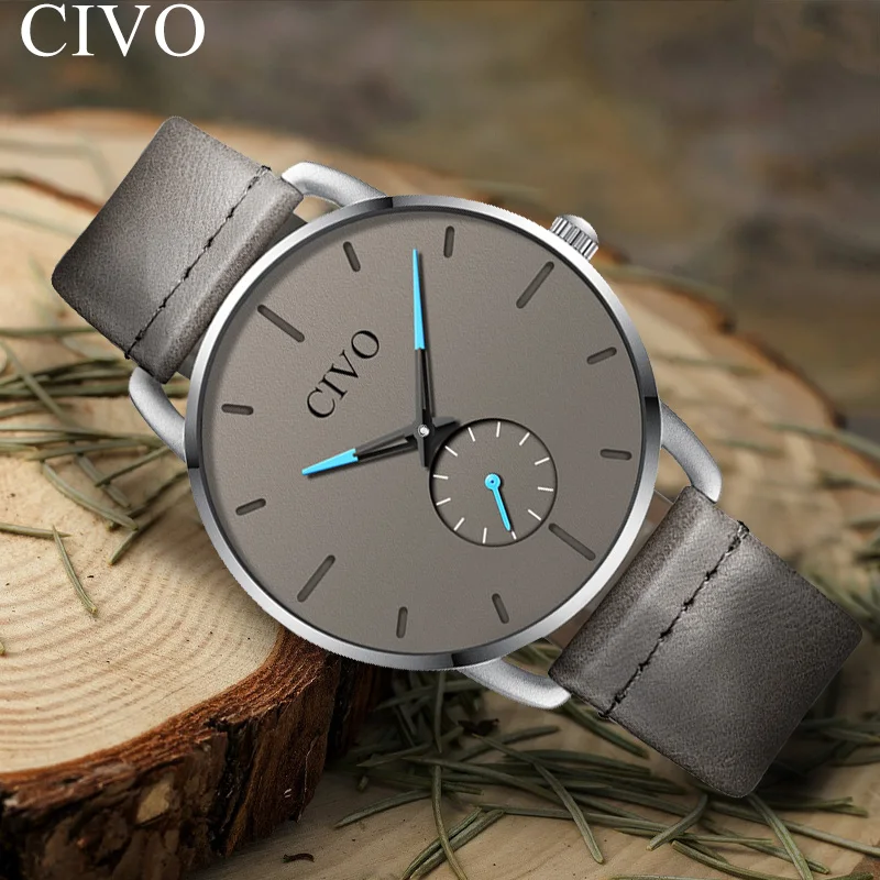 

CIVO Special Cool Mens Watches Cool Brand Watch Mesh Date Waterproof Quartz Watch For Men Sports Business Clock Horloges Mannen