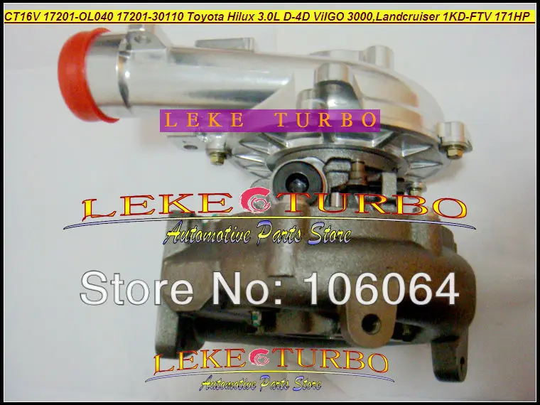 CT16V 17201-OL040 17201-0L040 17201-30110 Turbo для TOYOTA Landcruiser Land cruiser HI-LUX Hilux ViGO3000 1KD-FTV 1KDFTV 3.0L D