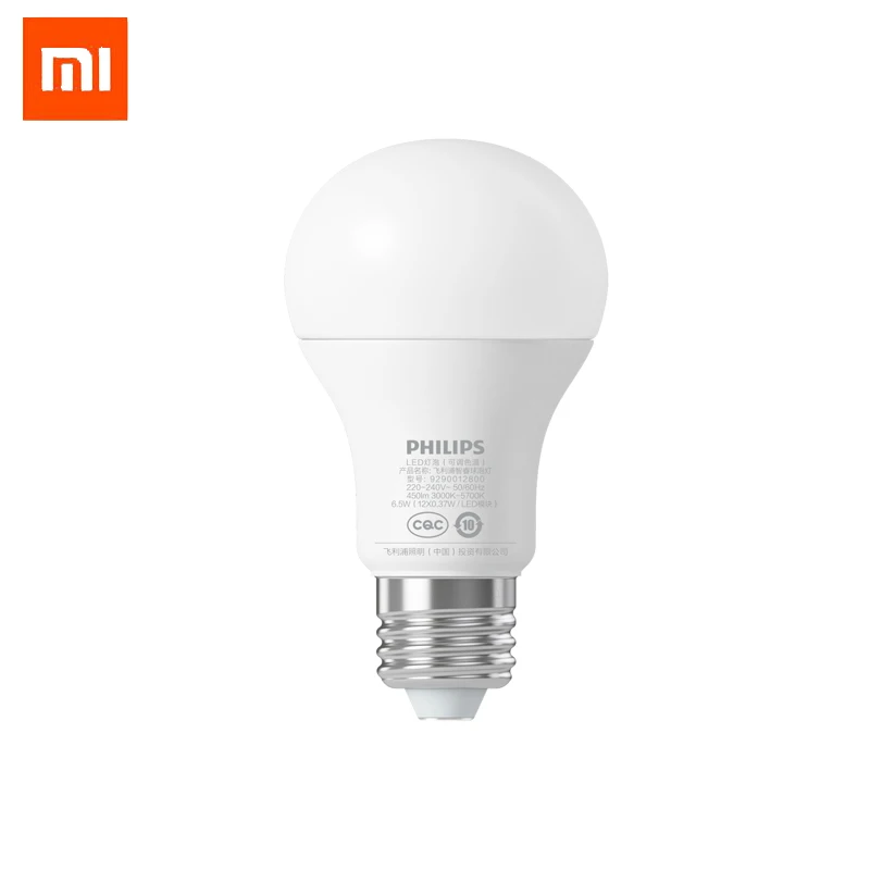 

Xiaomi Mijia Smart White LED E27 Bulb Mi Light APP WiFi Remote Group Control 3000k-5700k 6.5W 450lm 220-240V 50/60Hz