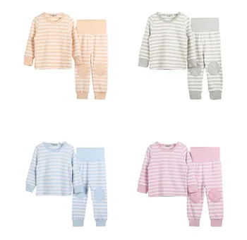 

Autumn Winter Kids Pajamas Sets Casual Stripe Warm Unisex Baby Nightwear 2 3 4 5 6 7 Years Child Home Wear Boys Girls Sleepwear