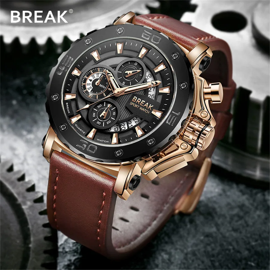 

Relogio Masculino Mens Watches Top Brand Luxury Leather Fashion Casual Sport Clock Quartz Watch Steel Men Military Wristwatches