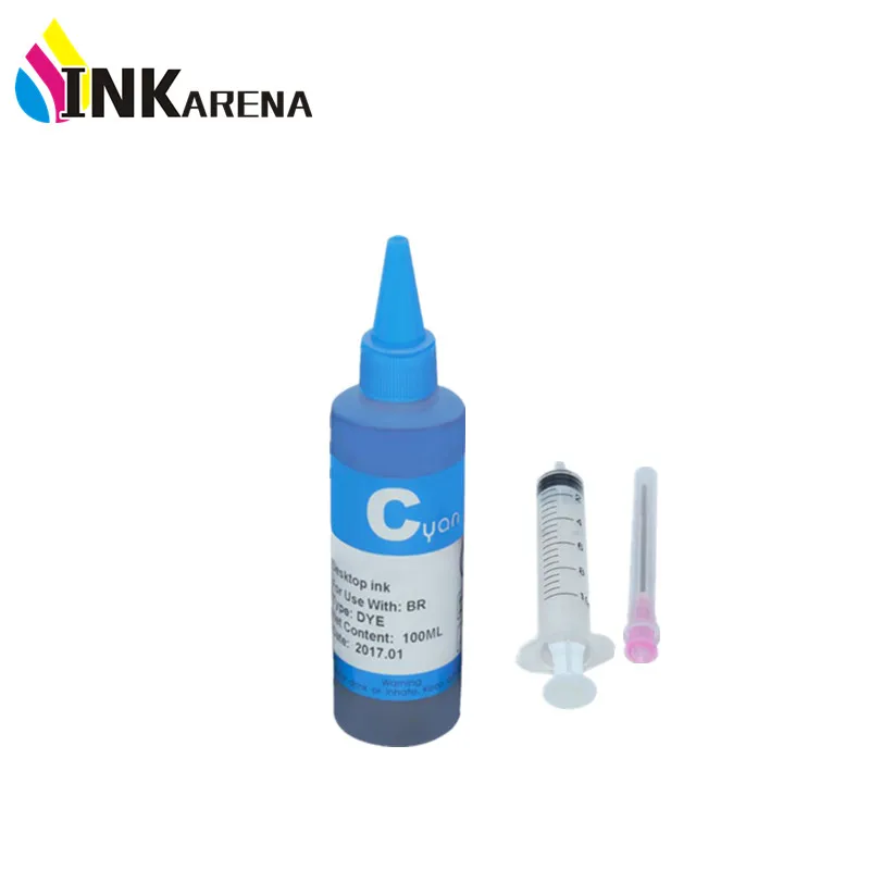 INKARENA 100ml Universal Refill Dye Ink Compatible Replacement For HP for Canon for Brother Epson Lexmark printer Ink