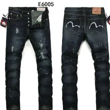 Evisu, дышащие, высокое качество, модные, с дырками, мужские брюки, теплые джинсы, прямые, с принтом, для отдыха, на пуговицах, средняя талия, мужские брюки