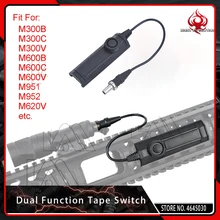 Ночь-Эволюция Тактический Давление двойной Функция переключатель типа магнитной ленты оружие выключатель света для страйкбола фонарик M300 M600 M951 M952 черный