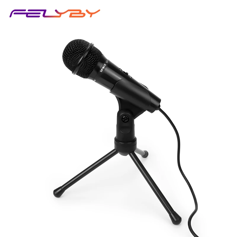 

FELYBY Desktop Condenser Microphone Professional podcast Studio microphone for computer phone Laptop Skype speech meeting game
