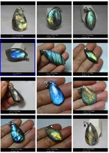 Natur Labradorit quartz Kristall anhänger kostenloser versand