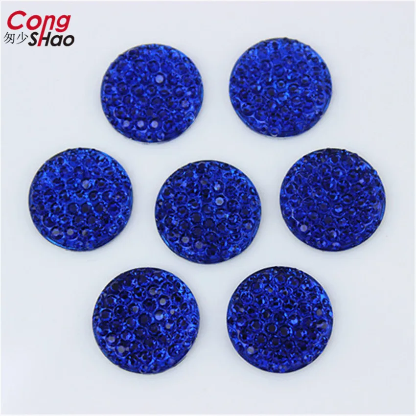 Cong shao 200 pcs 12mm 다채로운 라운드 스톤 수지 라인 석 플랫 백 돌과 크리스탈 diy 의상 쥬얼리 액세서리 cs483