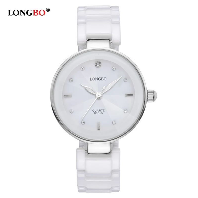 LONGBO модные женские часы роскошные белые керамические кварцевые часы женские повседневные Простые водонепроницаемые наручные часы Подарки для женщин