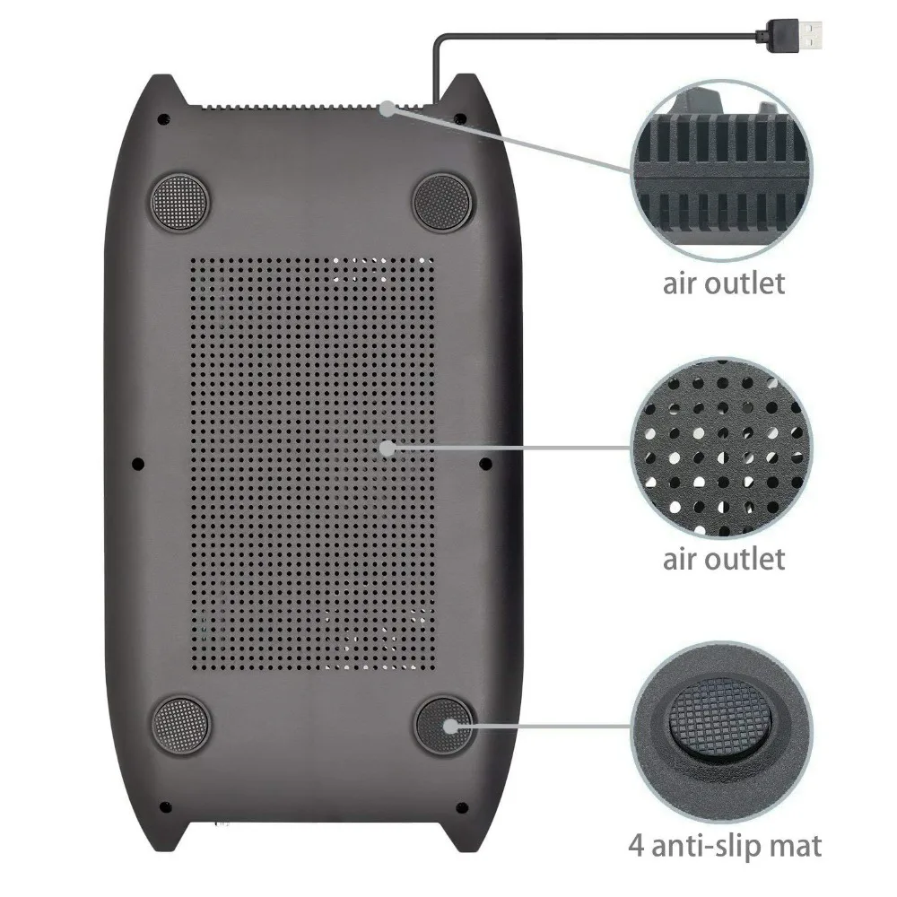  4 in 1 Vertical Stand for Xbox One X Cooling Fan with Controller Charger Dock Charging Station and 