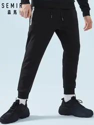 SEMIR для мужчин укороченные Джоггеры в мягкий хлопок мужские тренировочные брюки спортивные штаны лодыжки длина с эластичной шнурок пояс