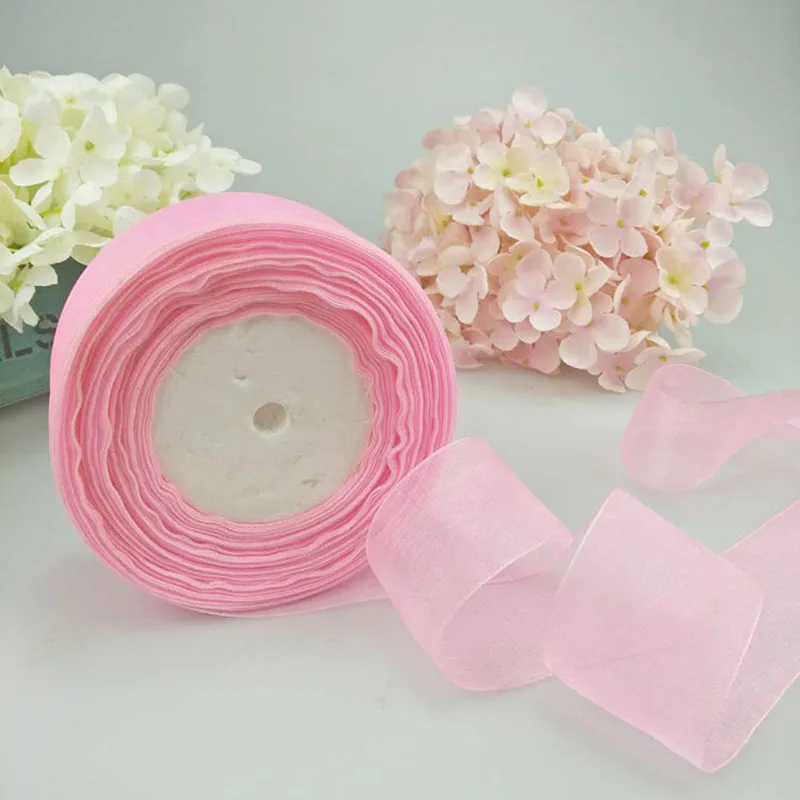 4cm 45meter Crystal Organza Ribbon Roll Invitation Card Gift Box Packaging Ribbon Sewing Craft For Home Wedding Party Decoration - Цвет: T03