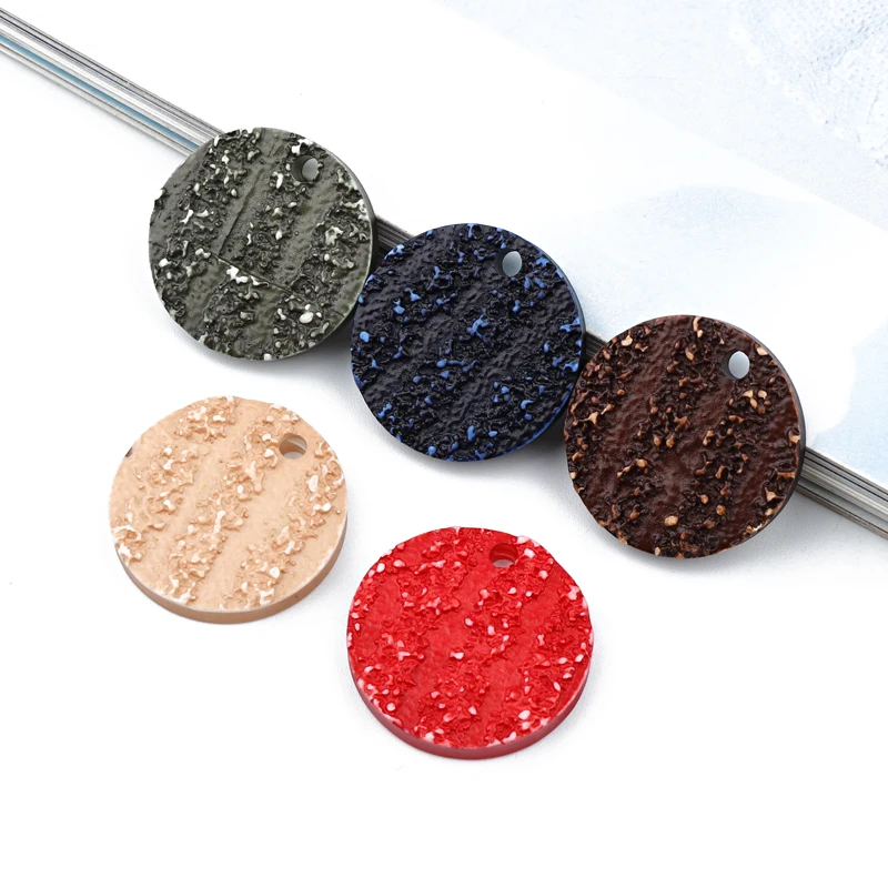 

Cute 5pcs 26mm Biscuits Resin Charms Round Jewelry Findings DIY Crafts Earrings Necklace Pendants Handmade Making Accessory F526