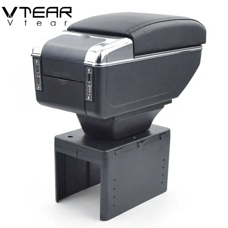 

Vtear For Toyota fj cruiser armrest box USB Charging heighten Double layer central Store content cup holder ashtray accessories