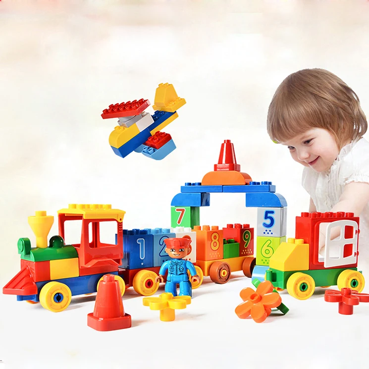 

65PCS Big Blocks Number Train Building Set Compatible with Legoed Duploe Educational Toys DIY Baby Toys