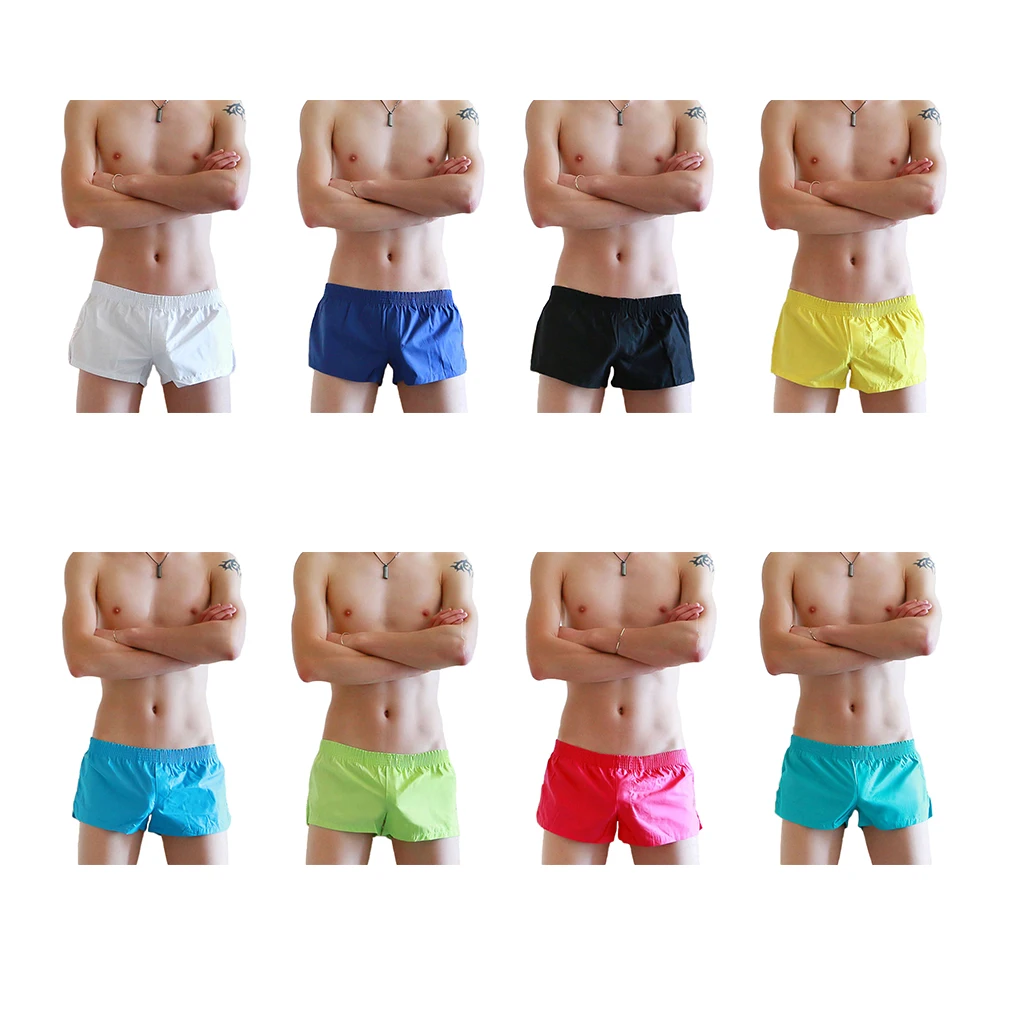 Men Cotton Low Waist Solid Flat Underwear Home Trunks Male Sport ...