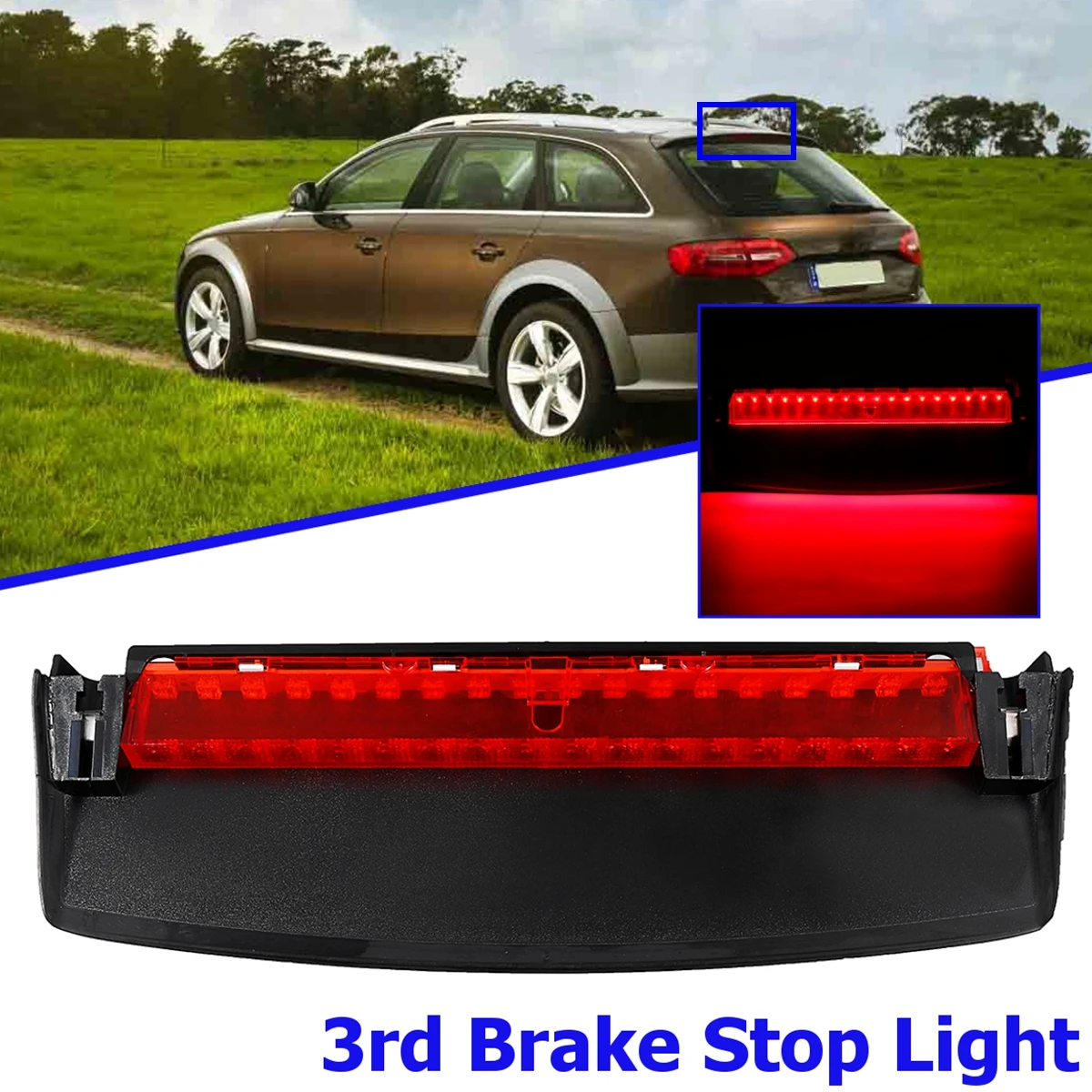Rear LED Third High Brake Mount Stop Lamp Light For Audi A4 Quattro S4