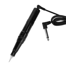 Ротационная машинка для татуировки, черная моторная ручка для пистолета, алюминиевый корпус, шейдерный лайнер, Перманентный макияж, для питания, картридж, иглы