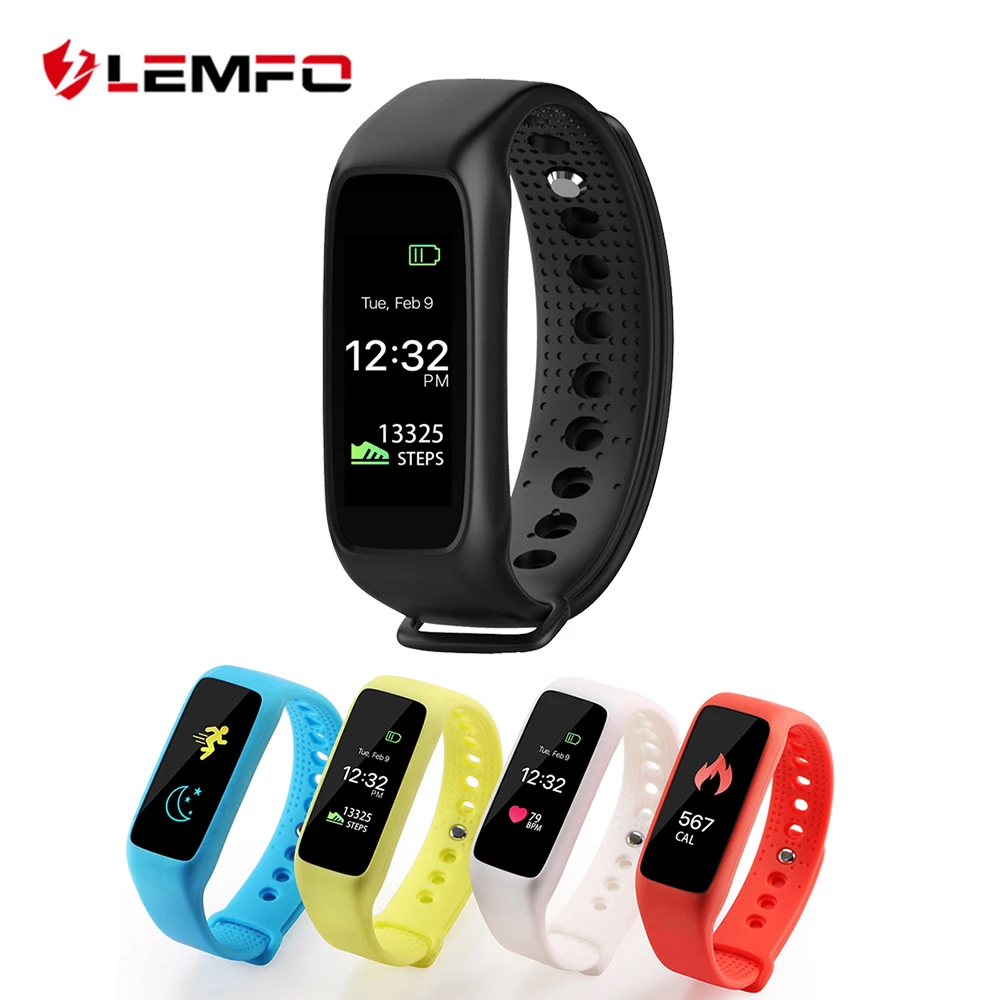 

Lemfo L30t Color screen Smart Band Heart Rate Monitor Pedometer Sleep Fitness Tracker for Andriod IOS Phone