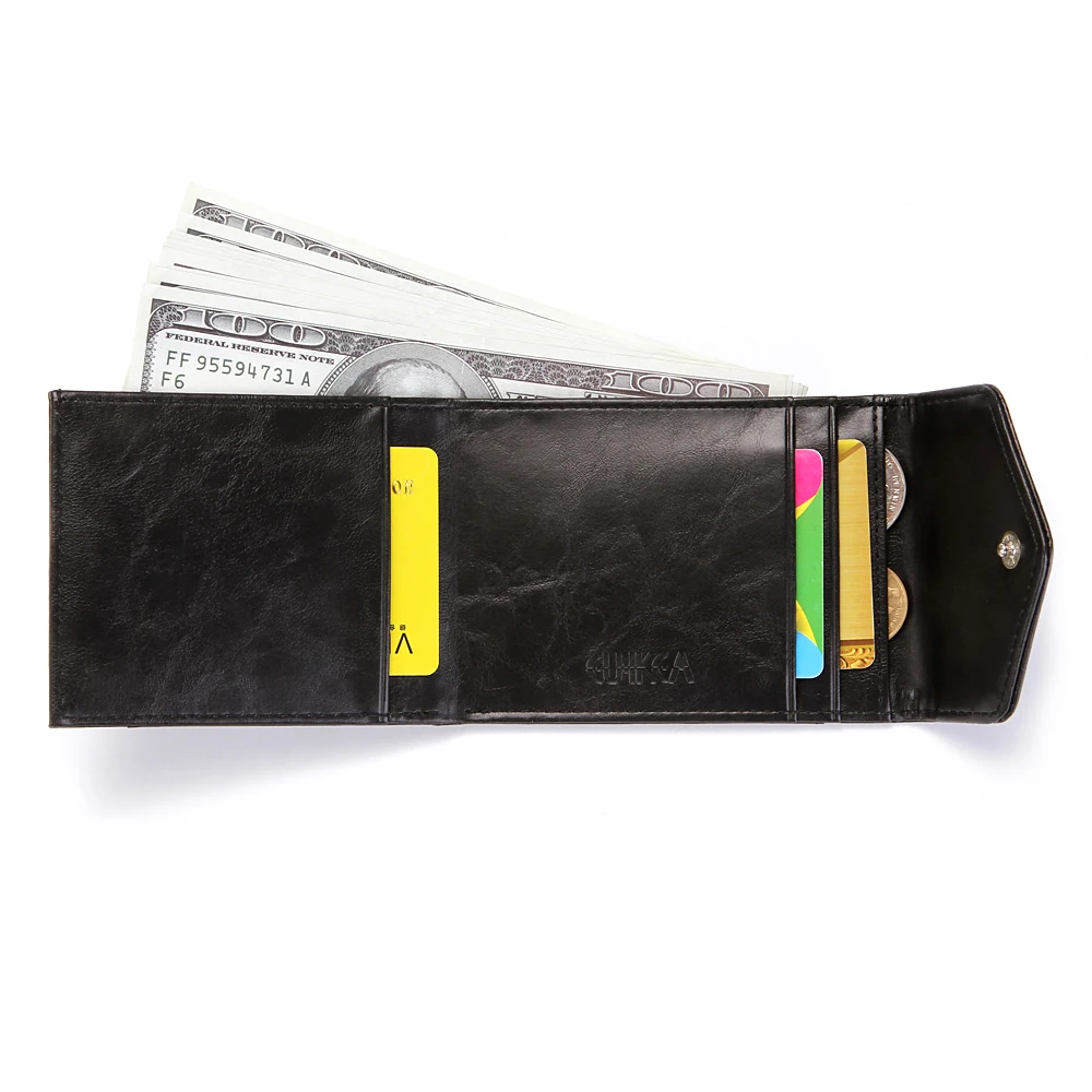 CUIKCA الأزياء محفظة بشريحة RFID النساء الرجال البسيطة سامسونج محفظة جلدية سليم محفظة عملات محفظة الائتمان ID و بطاقة حاملي كروت