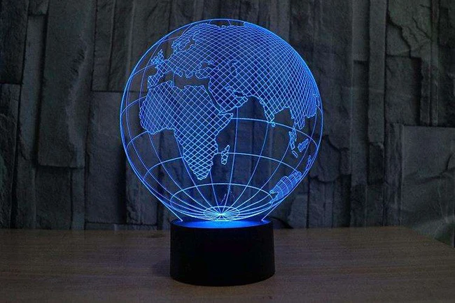 

Lamp Holder Portalampada Night Light Colorful 3D Light Lamp Base Lighting Light Up Luminous Lamp Base RGB remote control