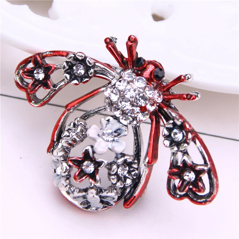 

cute pins and brooches for women flower spider brooch rhinestone insect broach lapel pin men jewelry