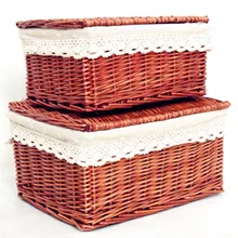 Распродажа, тканевая коробка для хранения продуктов питания M, L, S, свитеров, нижнего белья, набор ивовых корзин для хранения, большая коробка с крышкой, корзины на заказ