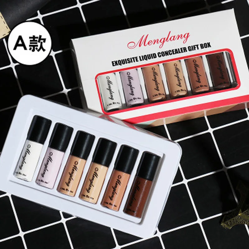 

Menglang Brand Primer Liquid Foundation Cover spot liquid concealer Pre-makeup Sample Gift box Suit