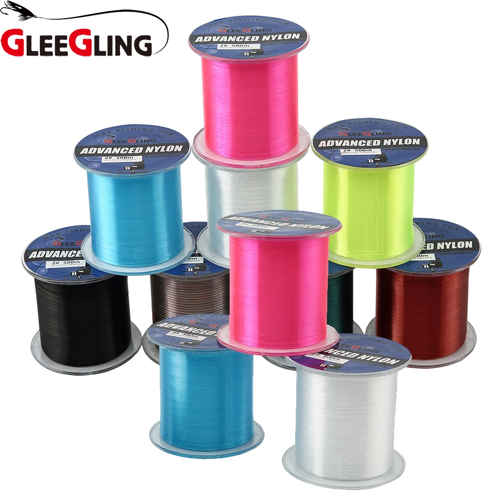 

GLEEGLING 500M Nylon Fishing Line Monofilament Mono Line Fil De Peche Tresse Carp Fishing Monofilament Leader