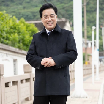 

8XL 6XL 5XL 4XL Wool Coat For Men Casual Woolen Coats Male Clothing Men's Jackets Single Breasted Overcoat 5XL 6Xl 7XL Plus Size