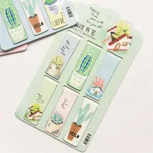 6 шт., Новые магнитные закладки кактус, милые канцелярские товары, креативные этикетки для книг, скрепки для страниц, школьные офисные принадлежности, Papelaria