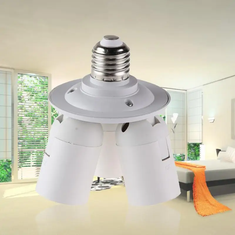 

3 in 1 E27 Base Socket Adapter lamp head socket Splitter Light Lamp Bulb Adapter Holder for Photo Video Studio