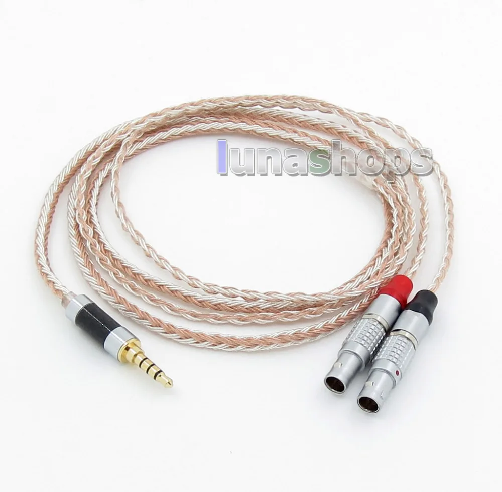 

3.5mm 4pole TRRS Re-Zero Balanced 16 Core OCC Silver Mixed Earphone Cable For Focal Utopia Fidelity Circumaural LN005801