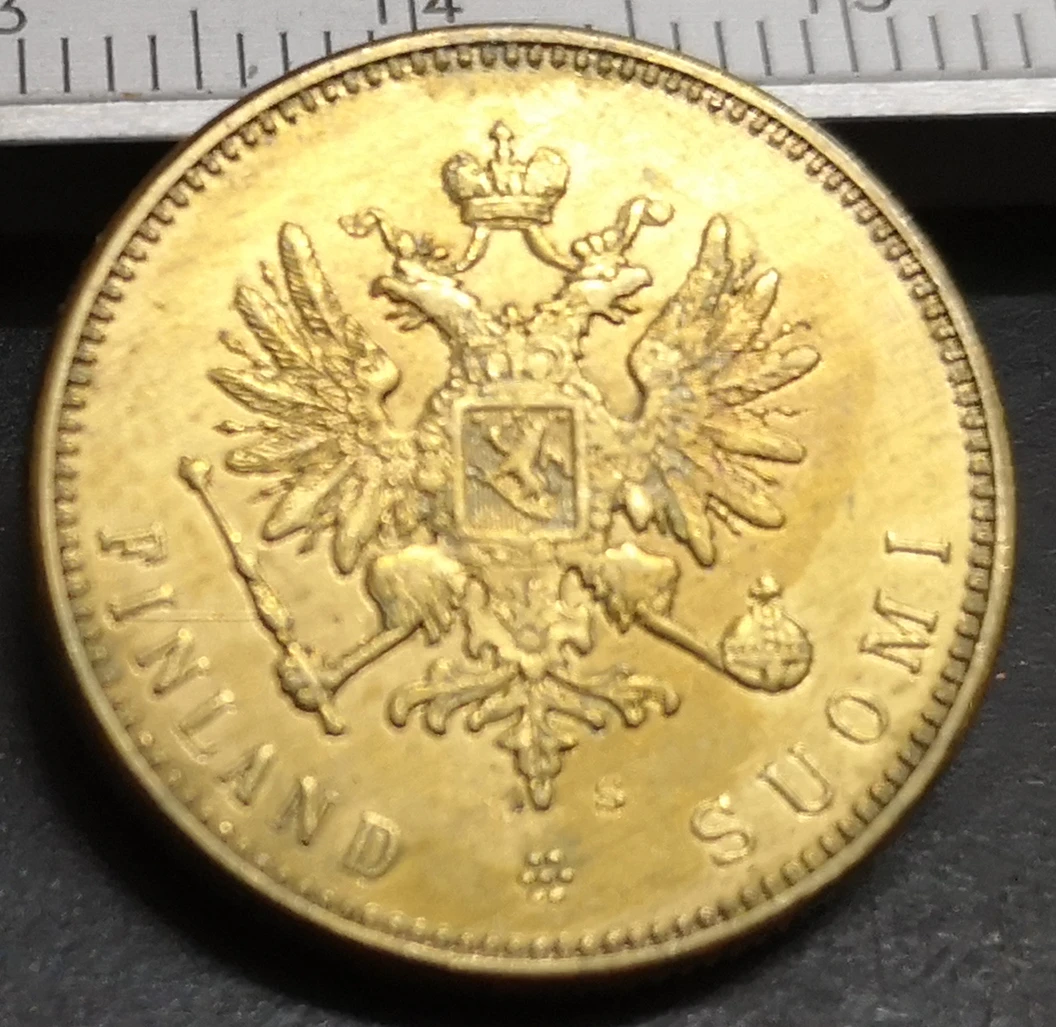 1913 20 марок-Александр II/Николай II Золото копия Редкие монета