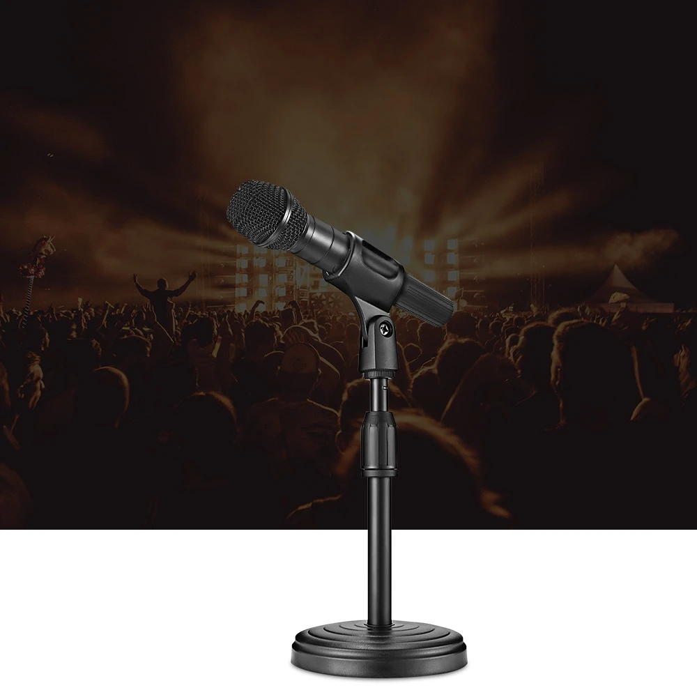 

Microphone Stand with Compact Round Base Adjustable Holder