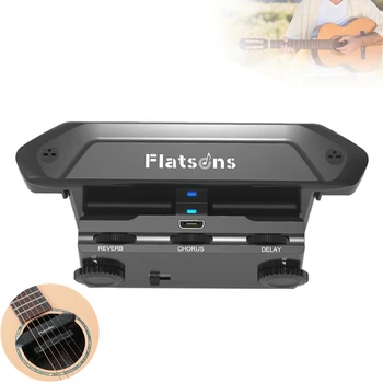 

Multi-function Professional Rechargeable Guitar Resonance Pickups Musical Amplifier with Reverbs Chorus Delay VOL Mic Function