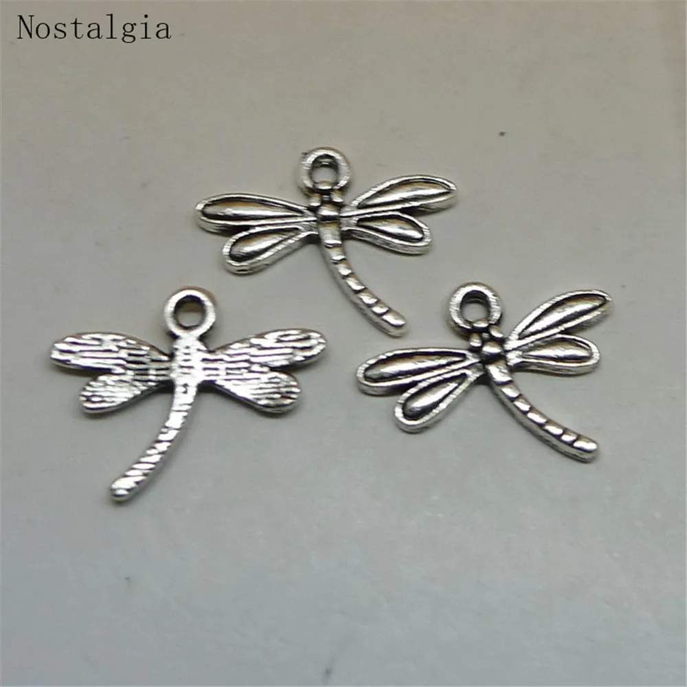 Lovely Jewelry Antique Silver Charms 20pcs Wholesale Dragonfly Pendant Dragonfly Necklace,DIY Supplies,Jewelry Making Findings,1194-1203