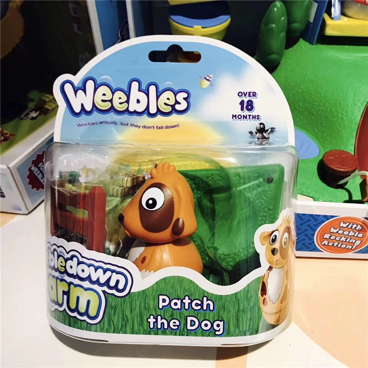 

Weebledown Farm Weebles Figure & Base Patch The Dog Tumbler toys Model set Animal series Children's gifts Excellent quality