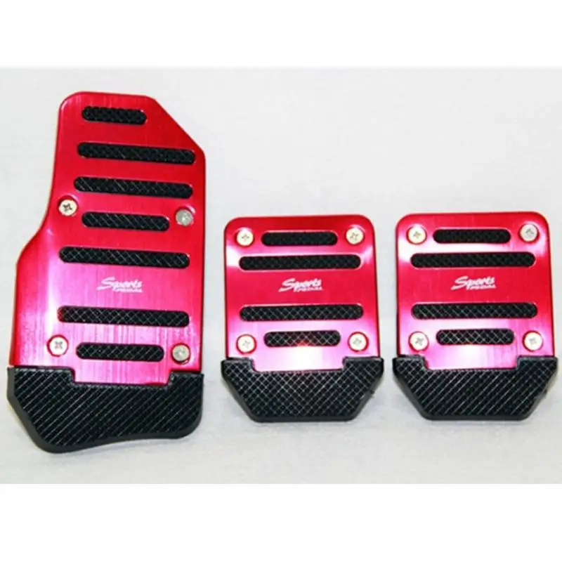 

High Quality Non-slip Car Auto Vehicle Accelerator Brake Foot Pedal Cover Pad 3pcs Per Set Aluminium Alloy