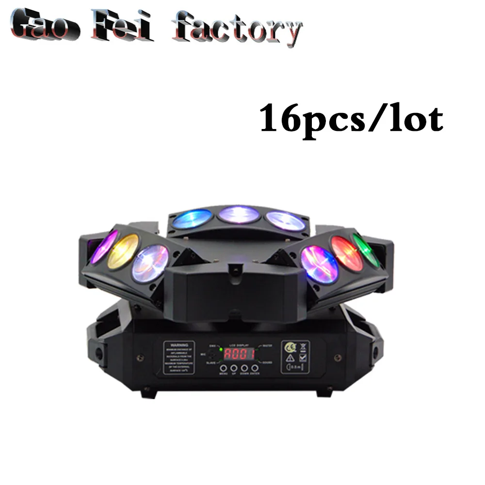 

9 x 12w RGBW 4 in 1 LED Spider Beam Moving Head Disco DJ DMX China Light (16pcs/lot)