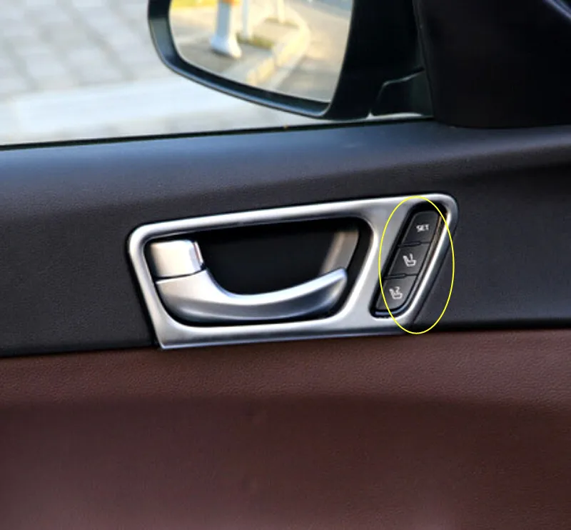 high equiped model Matte Chrome Inside Door Handle Frames Cover Trim