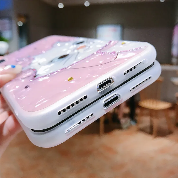 Мягкий силиконовый чехол для телефона с мультяшным бриллиантом Marie Cat для iphone XS MAX, милый розовый красивый чехол для iphone 6, 6 S, 7, 8 plus, X