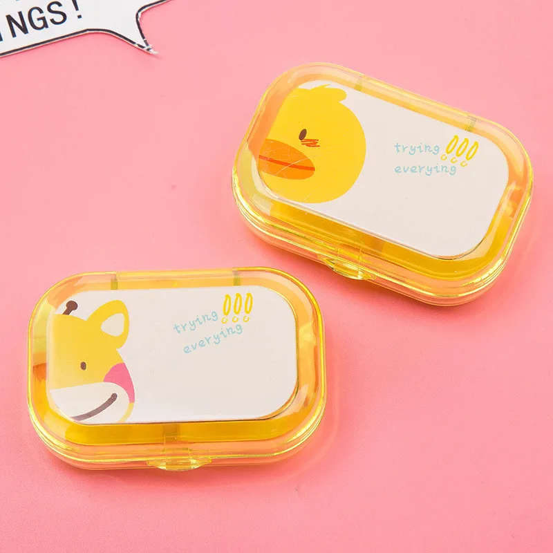 Мультфильм Аниме подарок прекрасные очки-невидимки чехол Портативный ПВХ контактные линзы коробки для хранения путешествия мини-чехол для объектива кормящих ящиков