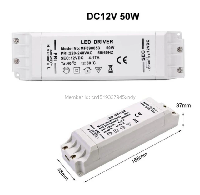 led driver led transformer 30w 50w 5A 6A plastic 220v to 12v light adaptor  electronic dc
